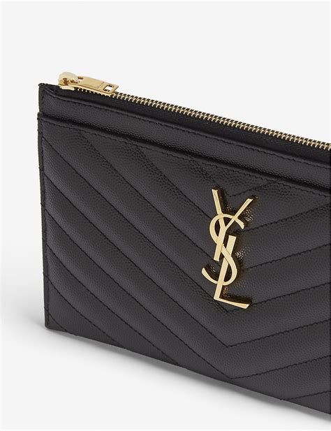 ysl leather quality|saint laurent monogram leather pouch.